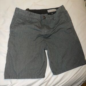 Volcom Men's Gray Flat-Front Casual Shorts
